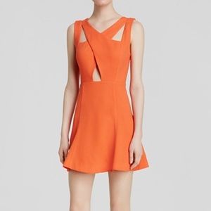 JOA Coral Cut-Out Crossover Sleeveless Dress, M